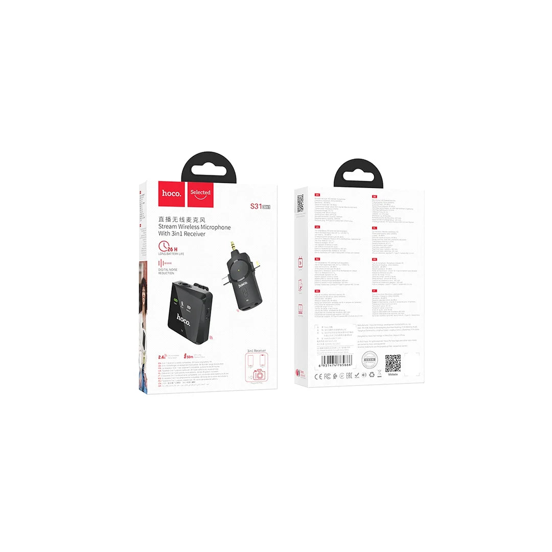 Hoco Wireless Microphone S31-3IN1