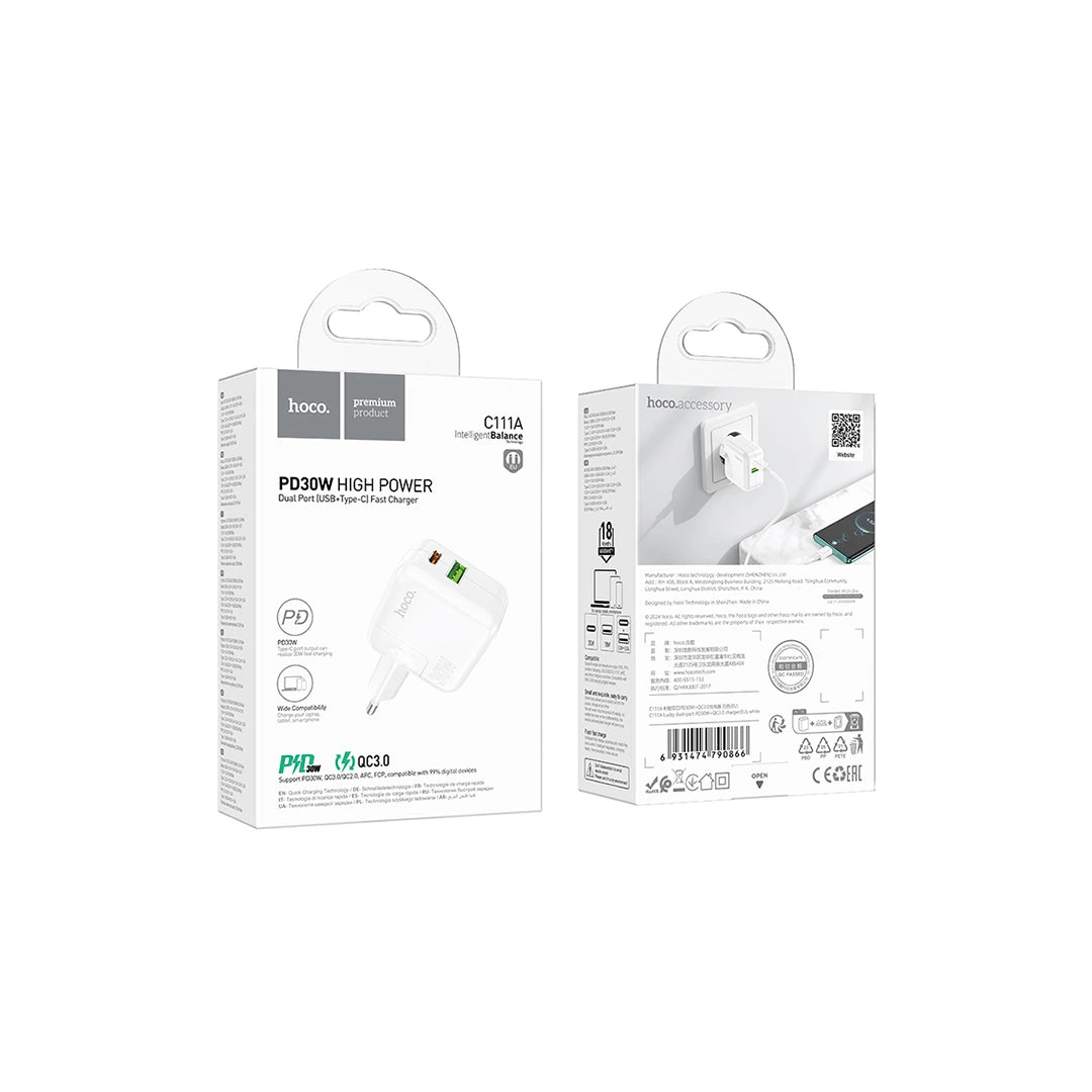 Hoco Charger C111A C to iP Lucky Dual-Port